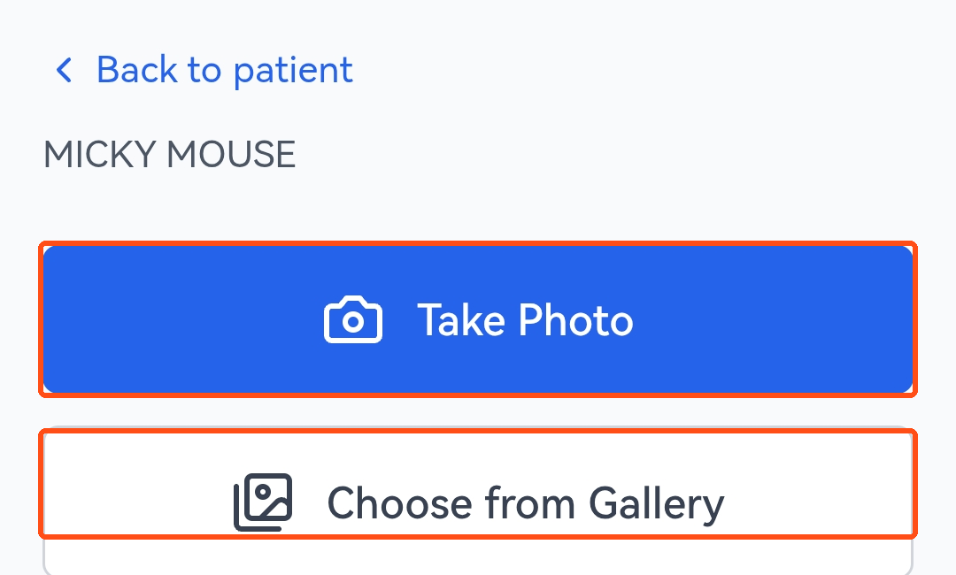 Take Photo and Choose from Gallery